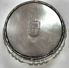 Wallace Sterling Silver Lid Cut Crystal Powder Jar Vanity Mono