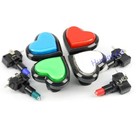 Arcade Led Button Push Illuminated Light Microswitch Heart-shaped Video Game New