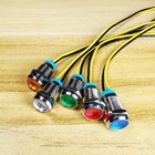 5pcs 10mm 110v-220vac Led Metal Indicator Light Waterproof Signal Lamp  green or
