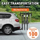 Folding Bike Bicycle Rack Hitch Mount 2  Receiver Car For Suv For 2 4 Carrier