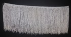 New 14  Length Chainette Fringe Antique Ivory 33  Piece Raw Goods Dance  