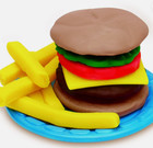 Play-doh Kitchen Creations - Burger Barbecue New Including 5 Cans Of Play-doh