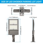 400w Led Parking Lot Light With Dusk To Dawn 3in1 Mount Commercial Outdoor Light