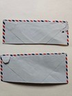 Pair 1953 Malaya Singapore Forces Air Mail Covers Qeii Coronation   Kgvi Stamp