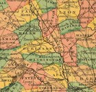 1855 Texas County Map By J h  Colton