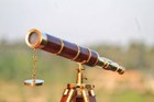 Vintage Brass 32   Telescope With Wooden Tripod Stand Nautical Decor Gift Item 
