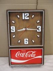 Vintage Enjoy Coca-cola Advertisement Wall Clock Faux Wood 18  Electric Clock