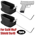 2pcs Enhanced Magazine Plate Extension For M p Shield 9    40 S w Plus 1 2 Round