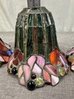 Vintage Tiffany Style Stained Glass Bell Shaped Light Shade Floral Lotus 4 Avail
