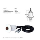 Yushi Thickness Gauge Probe Small Tube Transducer 7 5mhz 0 03  -1 2   0 8-30mm