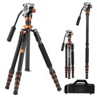K f Concept 68  Carbon Fiber Tripod Video Tripod W  Fluid Head Load Capacity 8kg