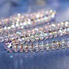 New Lots Wholesale Rondelle Faceted Crystal Glass Loose Spacer Beads 4mm 6mm 8mm