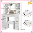 Usa Vanity Set With 10 Led Lighted Mirror Makeup Dressing Table Dresser Desk