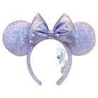 Disney- Parks Opalescent Lavender Sequin Minnie Mickey Mouse Ear Headband New