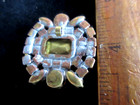 Outstanding  Czech Vintage Style Glass Rhinestone Button   Multicolors W c Auroa