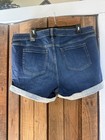 Torrid Denim Women Blue Medium Wash Cuffed Jean Shorts Size 18 Stretch