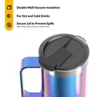 Rtic 20 Oz Coffee Travel Mug With Lid And Handle  Stainless Steel Vacuum-insu   