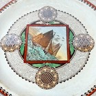 Brownfield And Sons Ship Transferware Colored Plate Souvenir Antique Wisconsin