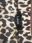 Aakaa Women s Leopard Print Skirt L Black beige Drawstring Sa70254