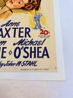 1944 The Eve Of St  Mark Original 14x30 Movie Poster Linen Backed Anne Baxter