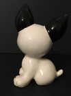 Vintage Ceramic 6  White Kitty Cat Figurine Blue Eyes Pink Ears