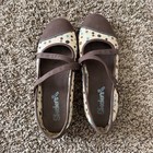 Vintage Skechers Women   s Mary Jane Flats Canvas Polka Dot Round Toe Slip On Us 8
