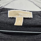 Michael Michael Kors Pullover Womens Small Charcoal Zip Shoulder Long Sleeve