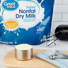 Instant Nonfat Dry Milk  64 Oz Bag  Makes 20 Quarts  80 Servings Per Container