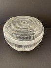 Vintage Optic Clear   White Glass Drum Ceiling Light Shade Fixture 5 7 8    Fitter