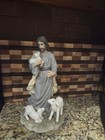 Jesus W The Lambs Porcelain 11  Statue sculpture figurine Religious Home Decor