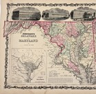 1862  Washington - Maryland - Delaware Map Original  15x12  Johnson Atlas Large