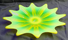 Fostoria Vaseline Heirloom Opalescent Yellow Art Glass Plate Dish 16  X 13 