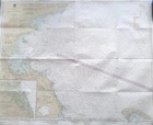 Vtg Noaa Marine Navigational Chart Massachusetts Bay Nautical Map Ocean 36x48 