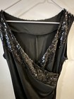 Queens Black Sequin Cocktail Dress Size S Sleeveless Evening Party Dress