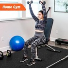 Superjare 0 4  Thick 12 Pcs 48 Sq Ft Rubber Top Exercise Equipment Mats