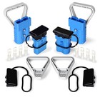 Kit 350 Amp 4pcs Connectors Plugs 350a Quick Connect 350a Blue 4pcs 2 0awg