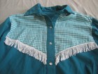 Vintage Fringe Shirt  Western  Cowgirl  Square Dancing  Rockabilly  Boho  Hippie