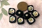 Vintage 10 X 12mm Enameled Metal   Glass Daughters Of Rebekah Insignia Findings