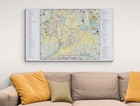 1953 Map Of Bangkok Thailand     City Canals  Roads   Landmarks Cartography