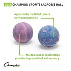 Champion Sports Official Size Rubber Lacrosse Ball - Multi-colored  single 