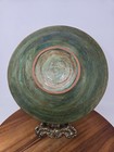 Large 14  Vintage Studio Pottery Centerpiece Bowl Botanical Signed Art Platter