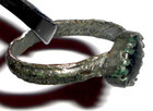 Ancient Bronze Ring Green Glass Stone Roman Empire 27 Bc-476 Ad  Wearable