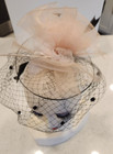 Women Vintage Style Mesh Veil Feather Fascinator Hat Headdress Hair Clip