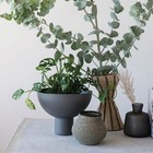 Hand-woven Seagrass Grey   Black Basket
