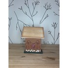 Hand Painted Gingerbread Man Wooden Birdhouse Ornament Christmas Folk Art Decor