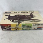 Vintage 1973 Monogram Tbf Avenger Grumman Plastic Model Airplane Kit  6829