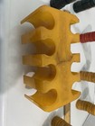 Vintage Old Bakelite Catalin Butterscotch Poker Chip Caddy W  200 Chips  as Is 