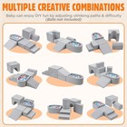 Baby Climbing Blocks Foam Toy For 1 2 3 Years Old  6-piece  Grey   Kid-friend   