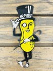 Vintage Planters Mr  Peanut 12x6  Motor Oil Gas Pump Plate Porcelain Sign