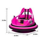 12v Kids Ride On Bumper Electric Car Toys W remote  Led  360 Degree Spin  Pink